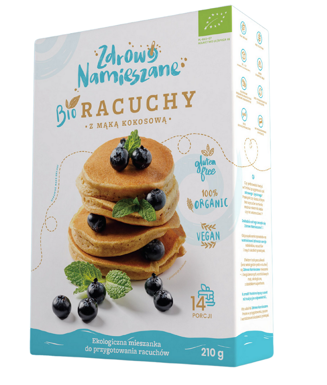 Mieszanka Na Racuchy Z Mąką Kokosową Bezglutenowa Bio 210 G - Zdrowo Namieszane