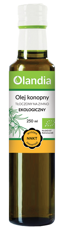 Olej Z Konopi Tłoczony Na Zimno Bio 250 Ml - Olandia