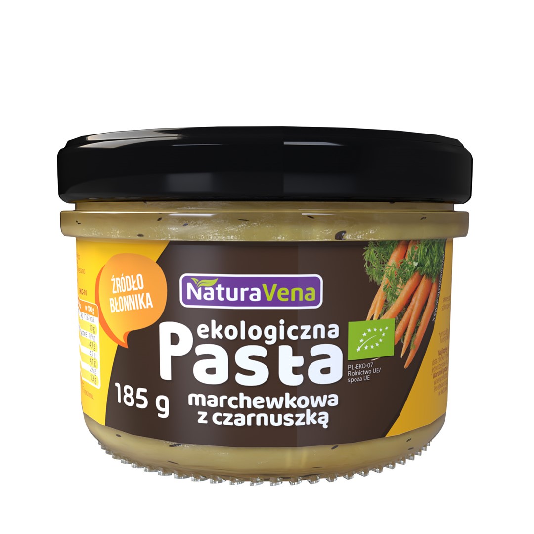 Pasta Marchewkowa Z Czarnuszką Bio 185 G - Naturavena