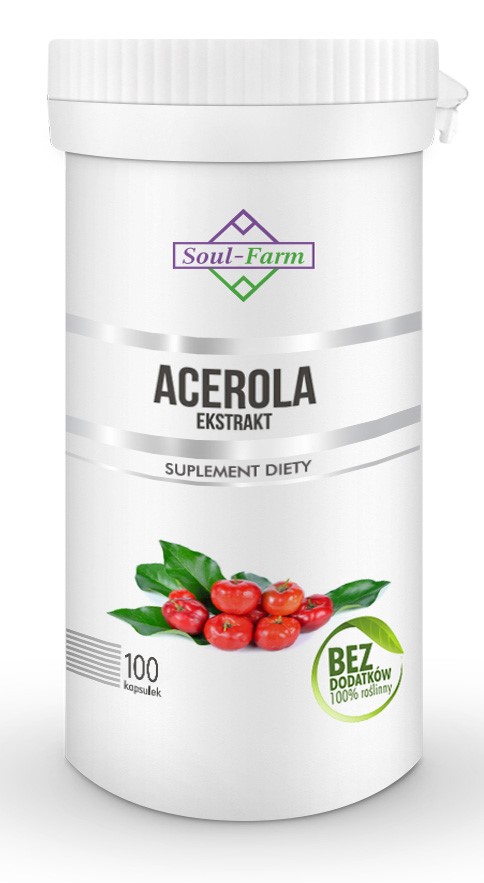 Acerola Ekstrakt 100 Kapsułek (600 Mg) - Soul Farm