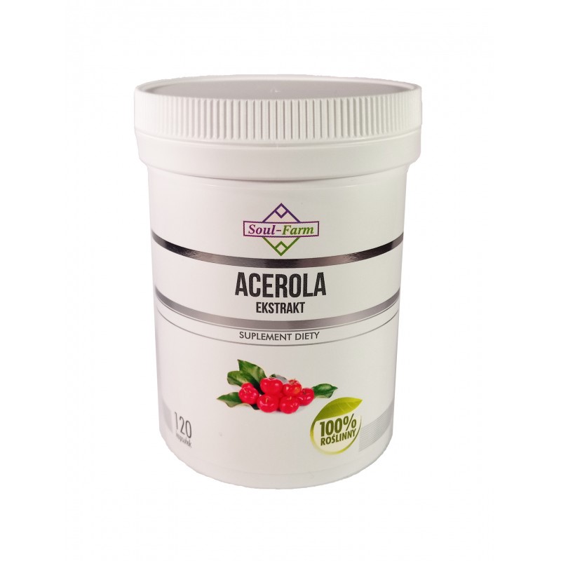 Acerola Ekstrakt 120 Kapsułek (600 Mg) - Soul Farm