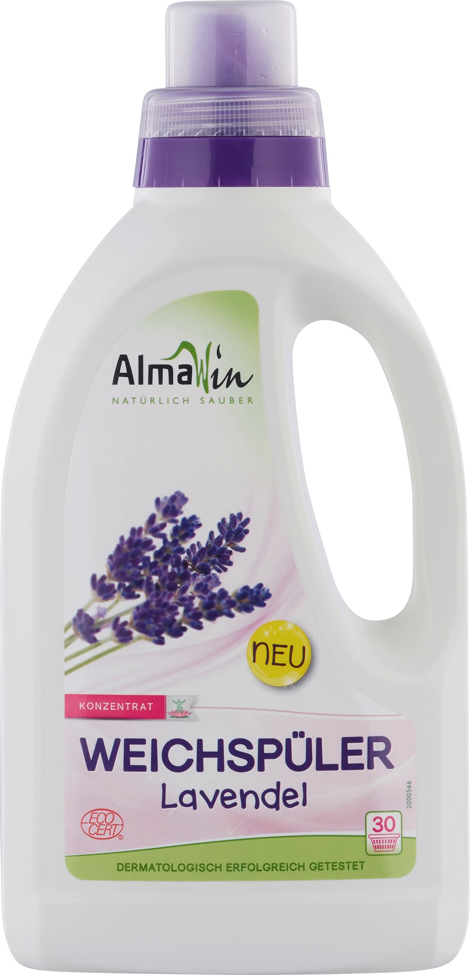 Płyn Do Płukania I Zmiękczania Tkanin Lawendowy (Koncentrat) Eco 750 Ml (30 Prań) - Almawin