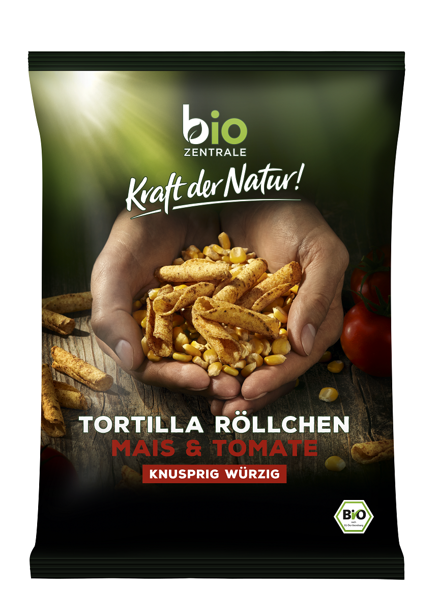 Chipsy Tortilla Rurka Pomidorowe Bezglutenowe Bio 125 G - Bio Zentrale