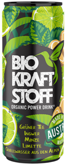 Napój Orzeźwiający Zielona Herbata - Imbir O Smaku Limonkowo - Miętowym Bio 250 Ml - Biokraftstoff