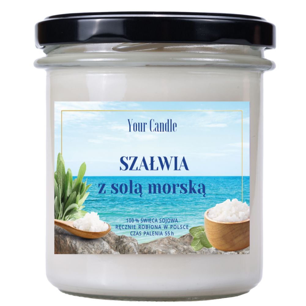 Świeca Sojowa Szałwia Z Solą Morską 300 Ml - Your Candle