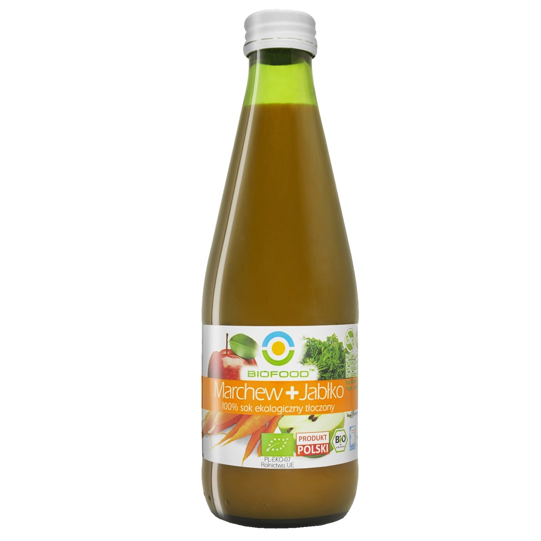 Sok Jabłkowo - Marchwiowy Nfc Bezglutenowy Bio 300 Ml - Bio Food