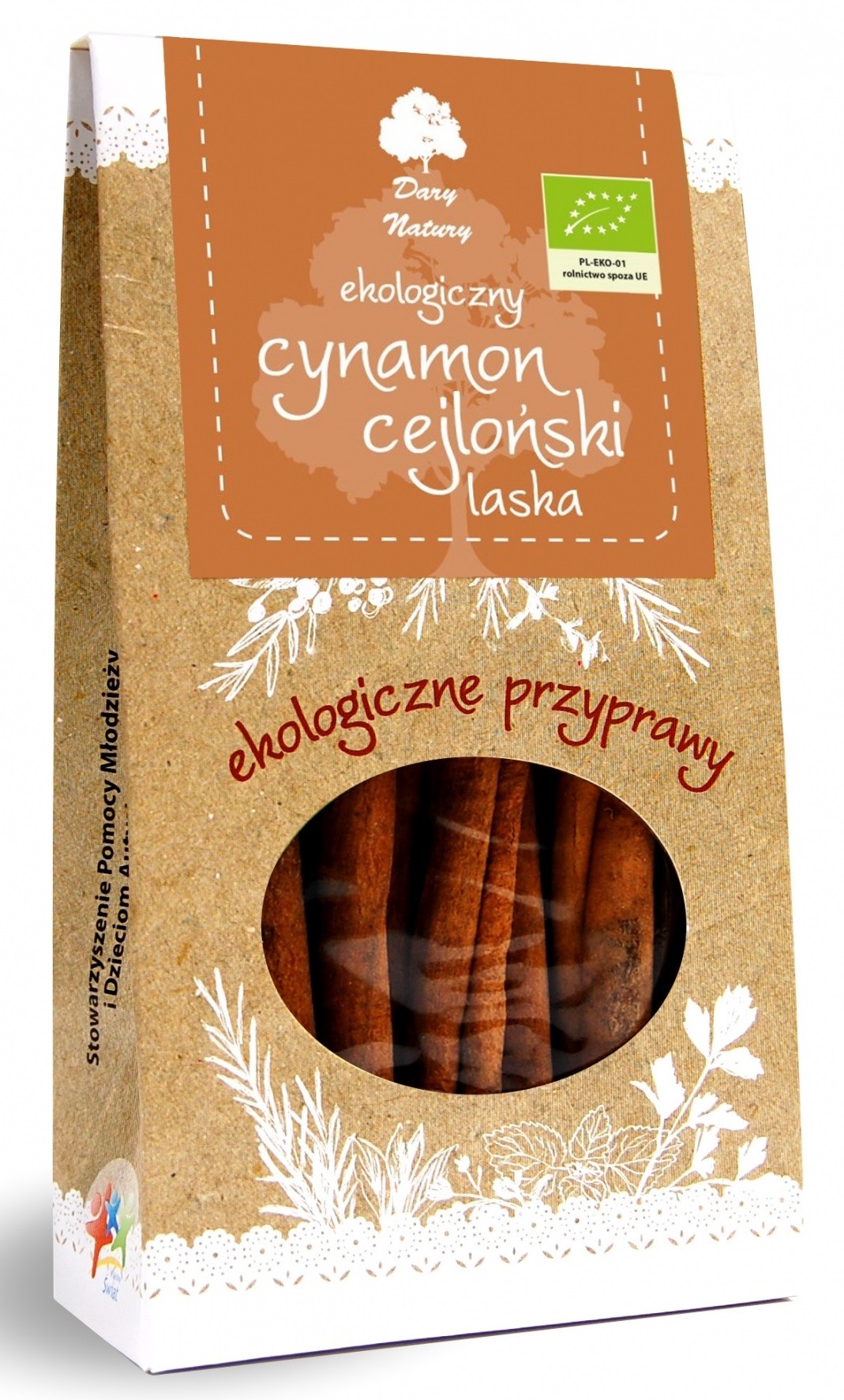 Cynamon Cejloński Laska Bio 30 G - Dary Natury