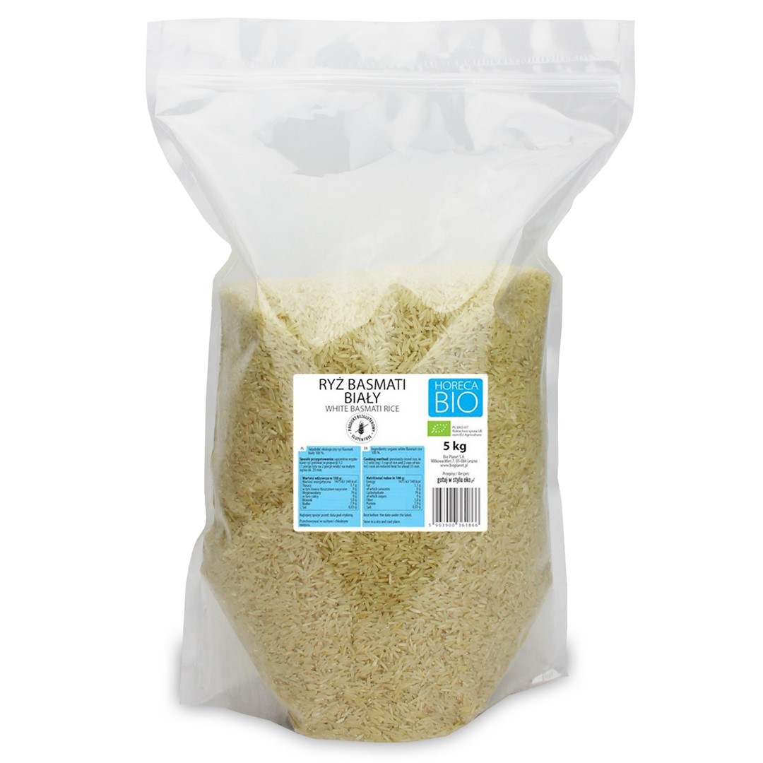 Ryż Basmati Biały Bezglutenowy Bio 5 Kg - Horeca