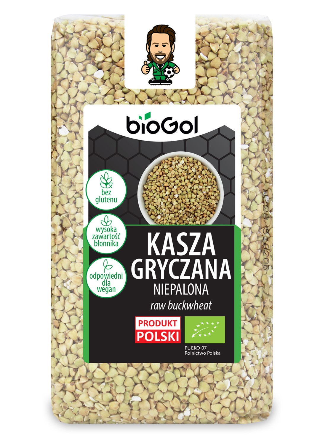 Kasza Gryczana Niepalona Bezglutenowa Bio 500 G - Biogol
