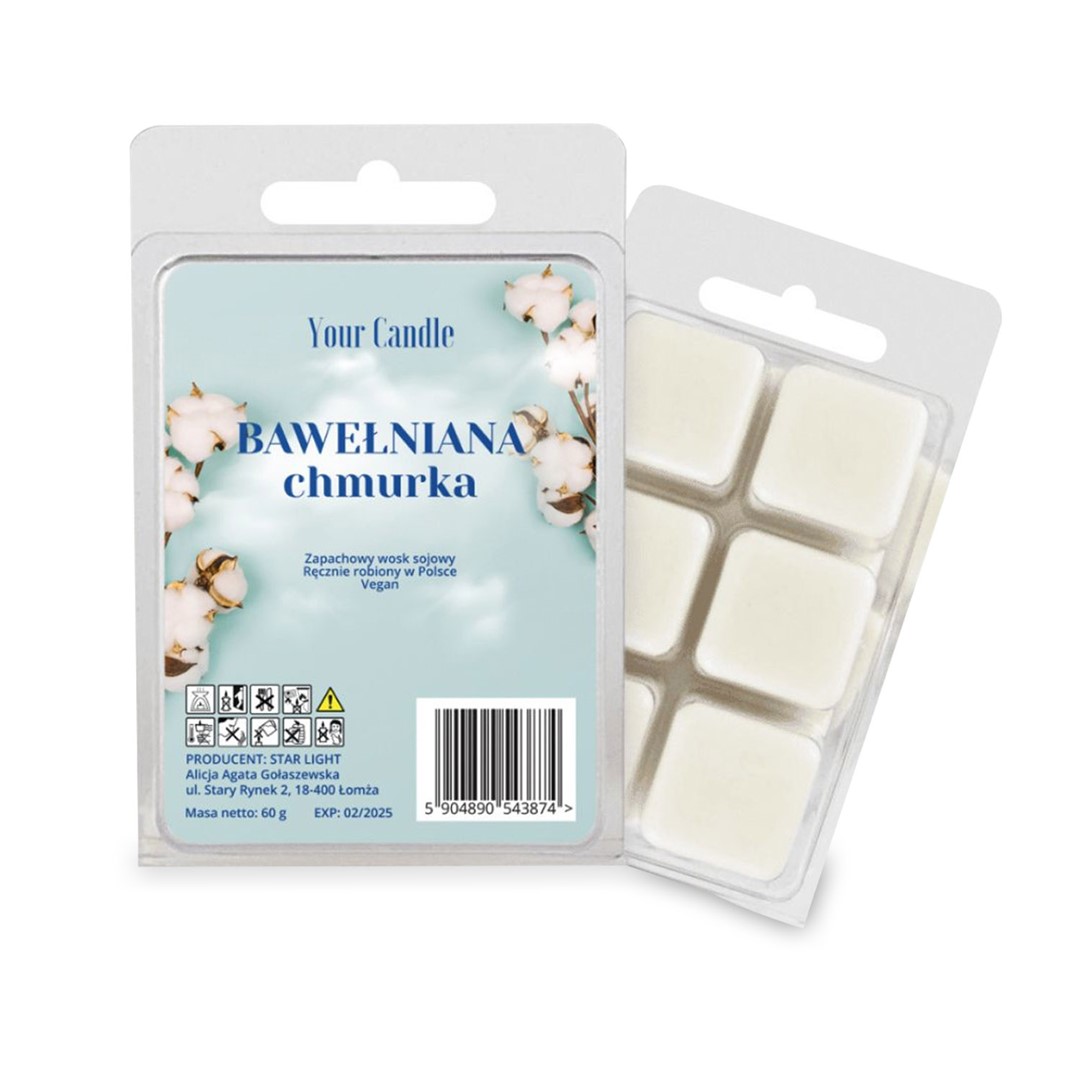 Wosk Zapachowy Sojowy Bawełniana Chmurka (6 X 10 G) 60 G - Your Candle