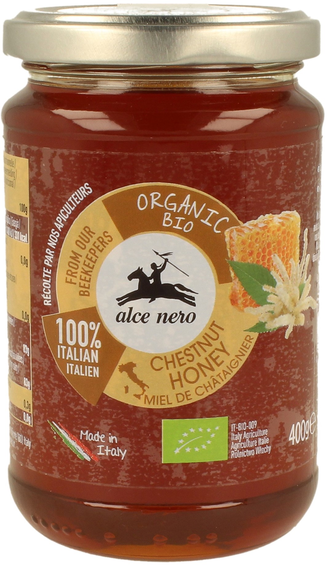 Miód Nektarowy Kasztanowy Bio 400 G - Alce Nero