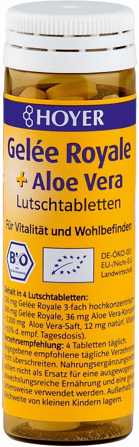 Tabletki Do Ssania Mleczko Pszczele + Aloes Bio 30 G (60 Sztuk) - Hoyer