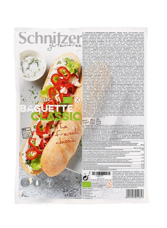 Bagietka Kukurydziana Bezglutenowa Bio (2 X 180 G) 360 G - Schnitzer