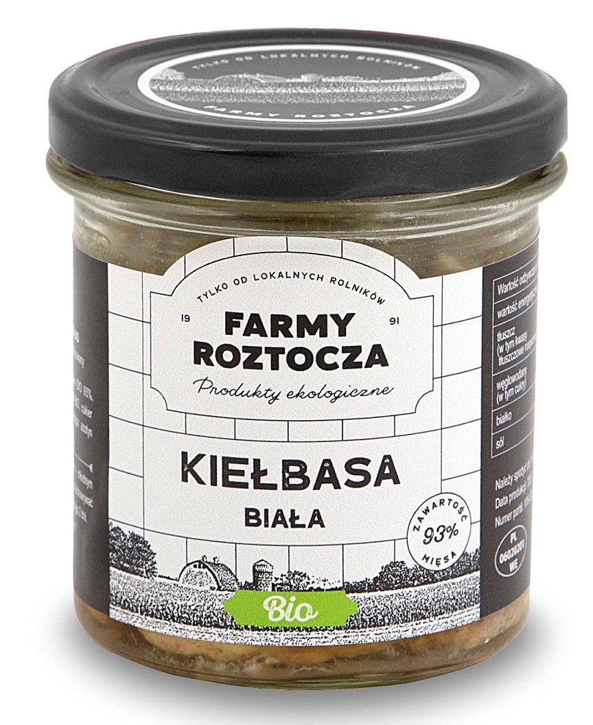 Kiełbasa Biała Bio 250 G (Słoik) -  Farmy Roztocza