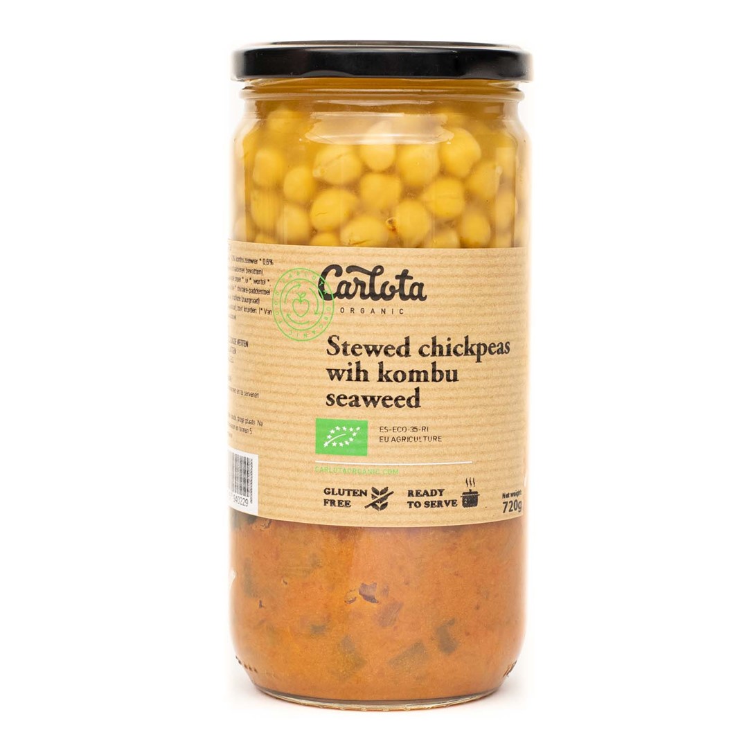 Potrawka Z Ciecierzycy Z Algami Kombu Bezglutenowa Bio 350 G - Carlota