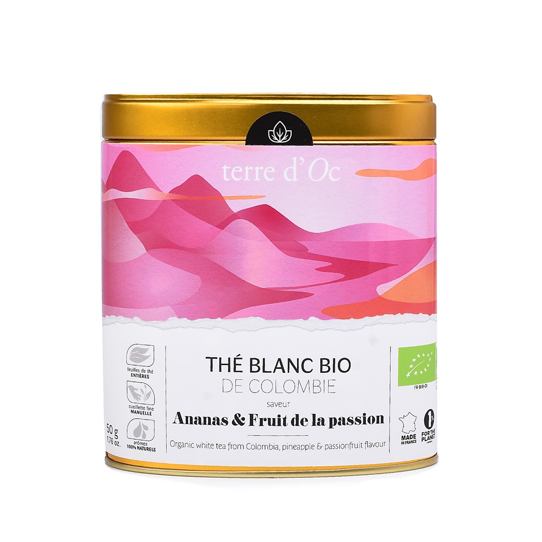 Herbata Biała Ananas - Marakuja Bio 50 G - Terre D'oc