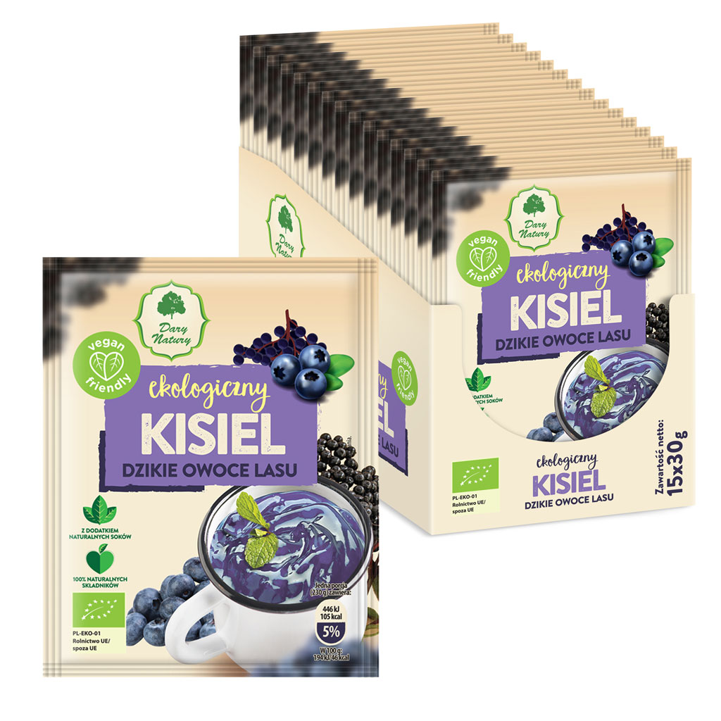 Kisiel Dzikie Owoce Lasu Bezglutenowy Bio 30 G - Dary Natury