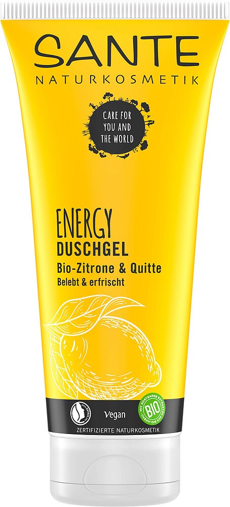 Żel Pod Prysznic Orzeźwiająco - Energetyzujący Cytryna I Pigwa Eco 200 Ml - Sante