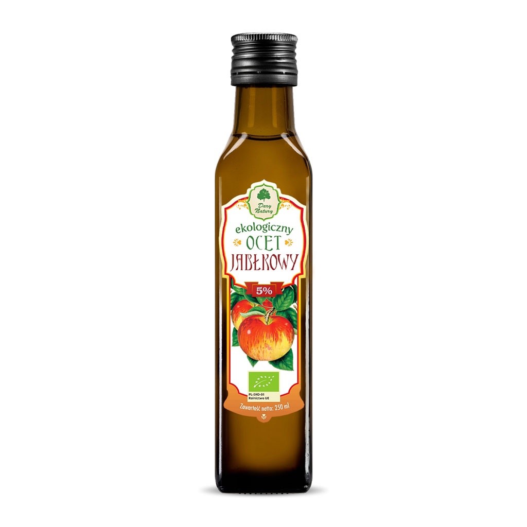 Ocet Jabłkowy 5 % Niefiltrowany Bio 250 Ml - Dary Natury