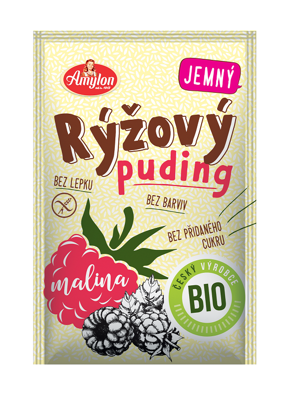 Budyń Ryżowy Malinowy Bezglutenowy Bio 40 G - Amylon
