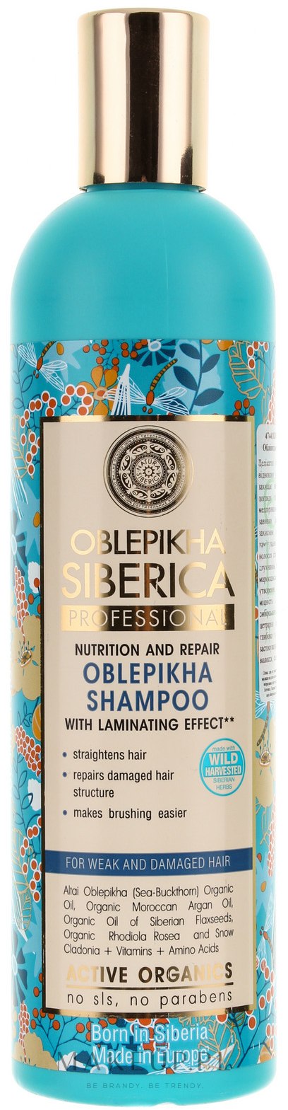 Szampon Do Włosów Słabych I Zniszczonych Rokitnikowy 400 Ml - Natura Siberica (Oblepikha)