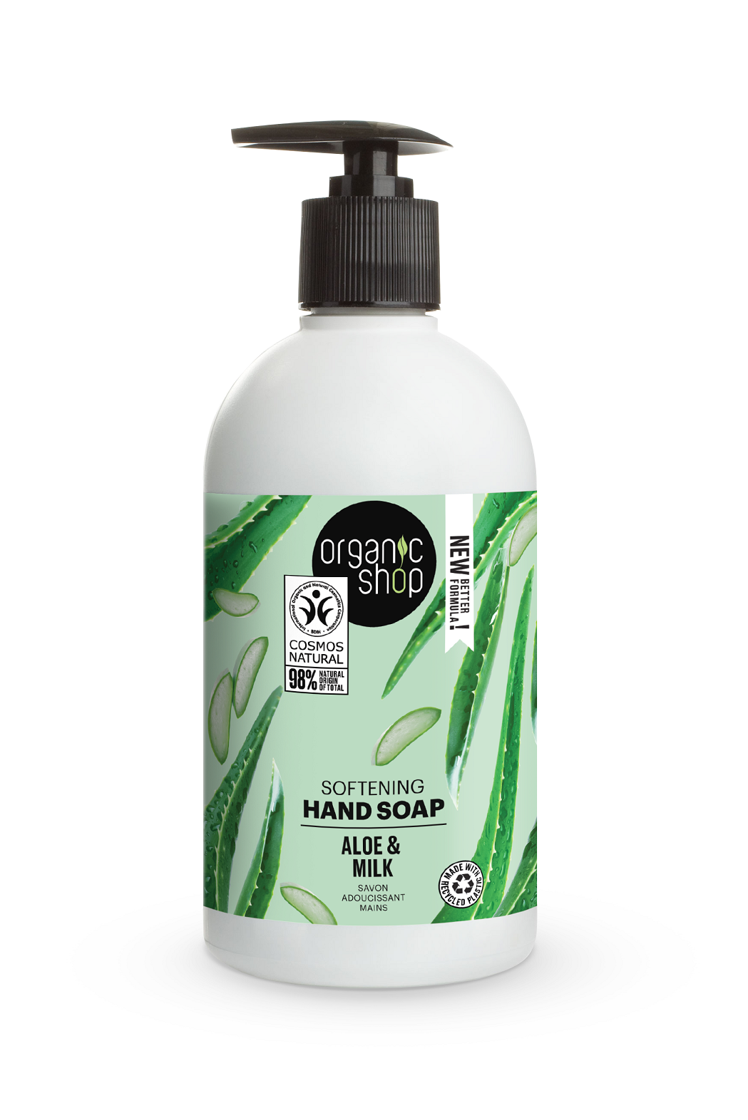 Mydło W Płynie Do Rąk Zmiękczające Aloes I Proteiny Mleka Eco 500 Ml - Organic Shop