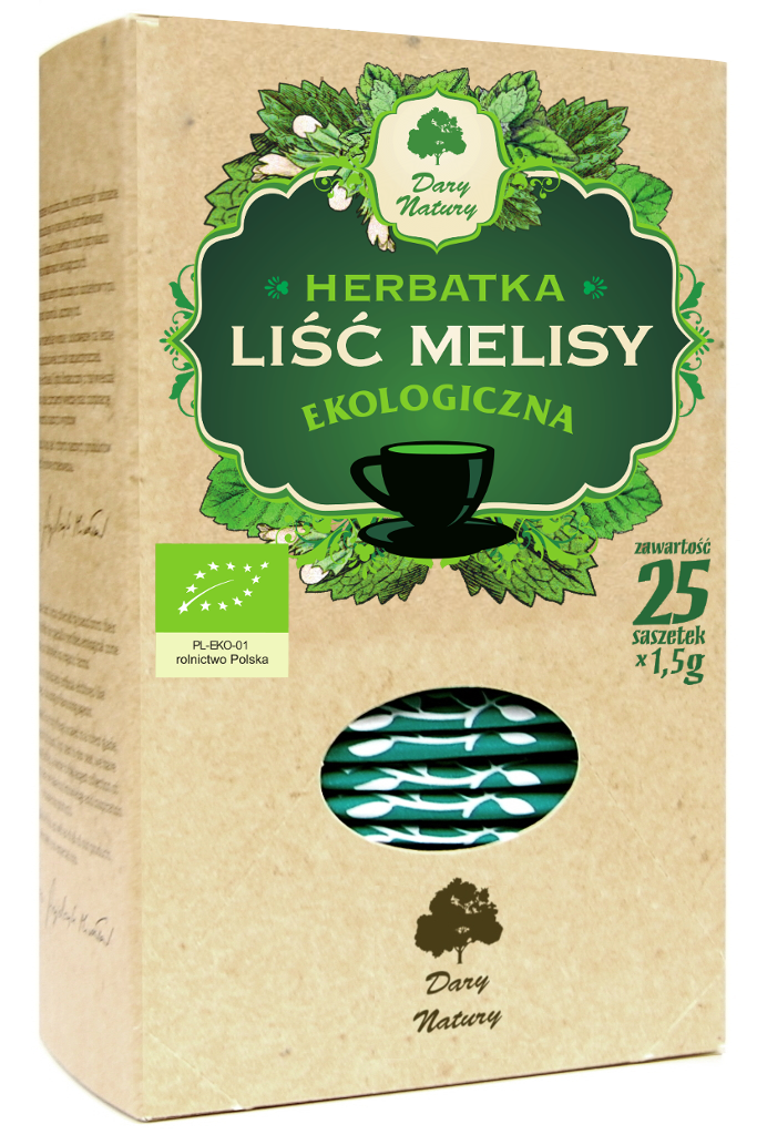 Herbatka Liść Melisy Bio (25 X 1,5 G) 37,5 G - Dary Natury