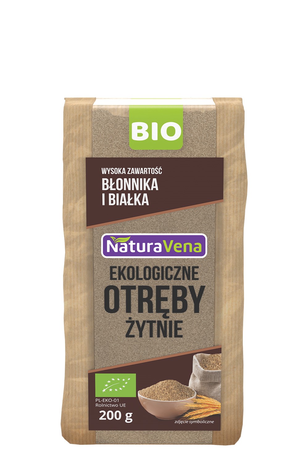 Otręby Żytnie Bio 200 G - Naturavena