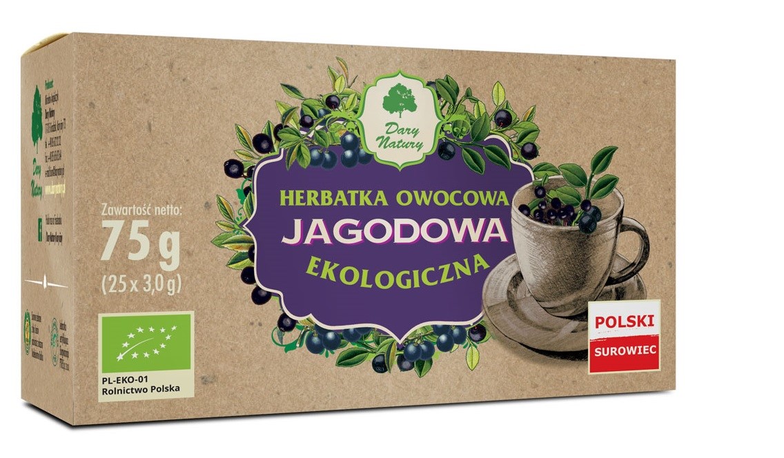 Herbatka Jagodowa Bio (25 X 3 G) 75 G - Dary Natury