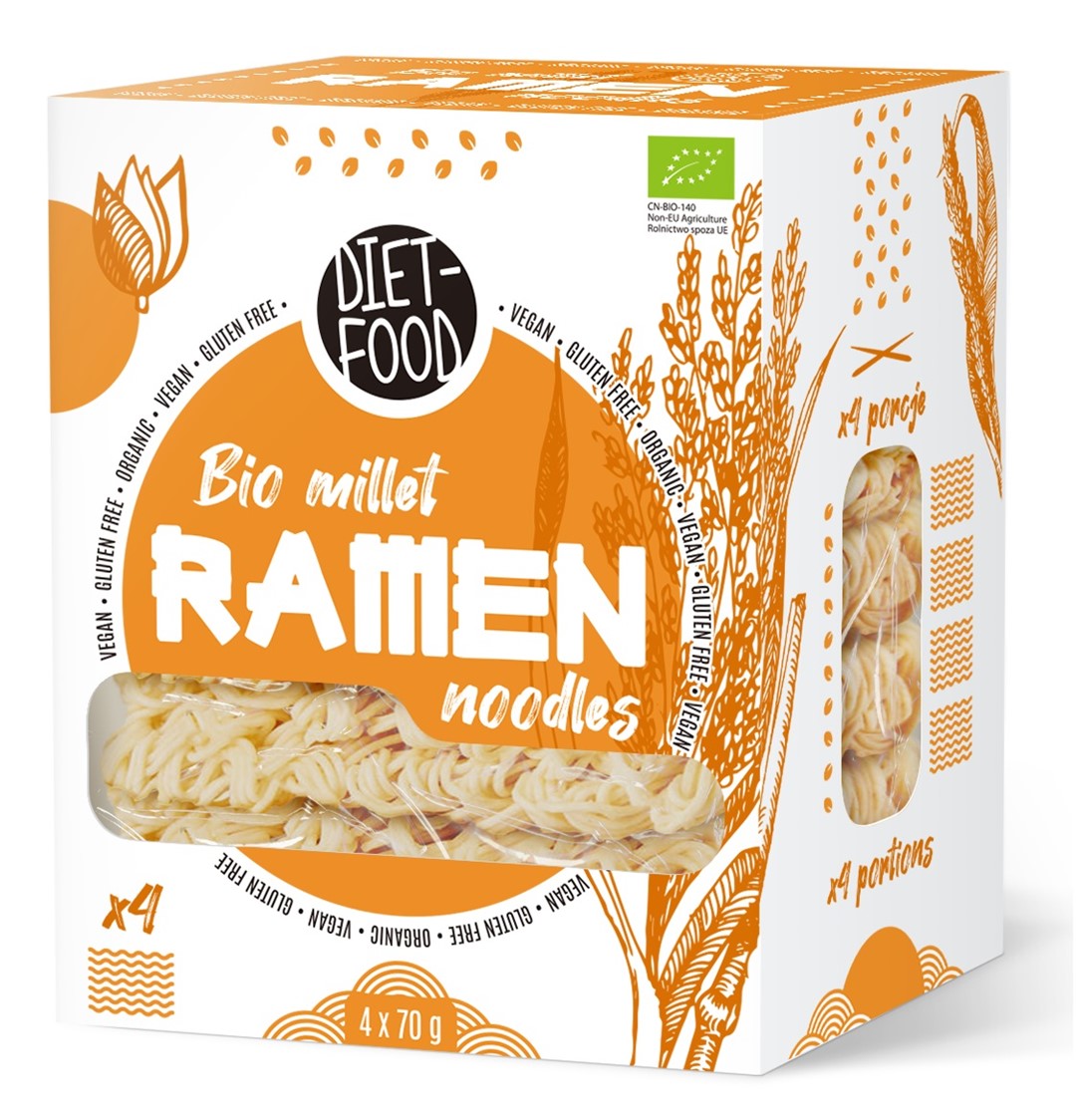 Makaron (Jaglany) Ramen Bezglutenowy Bio 280 G - Diet-Food