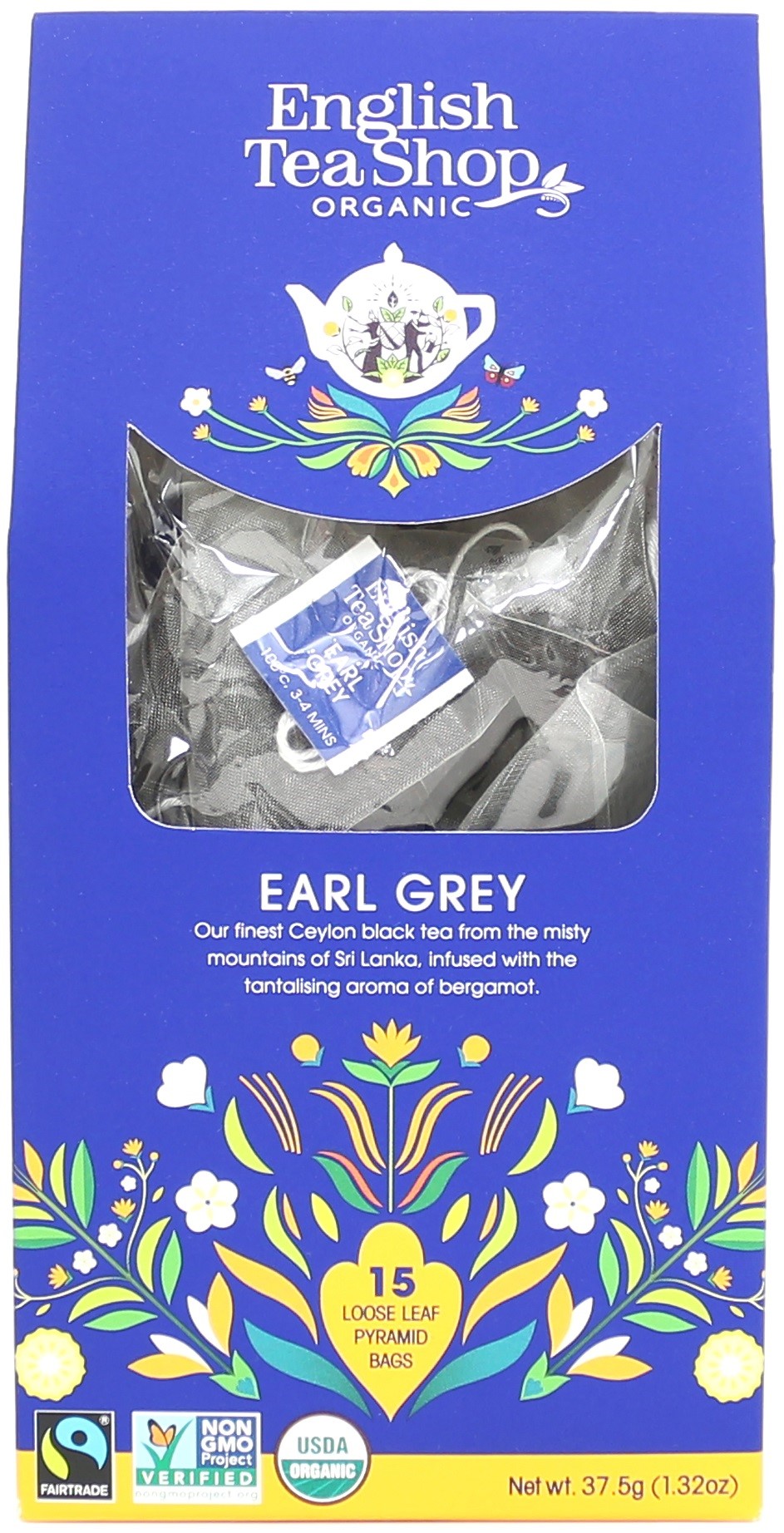 Herbata Earl Grey Bio Piramidki Fair Trade (15 X 2,5 G) 37,5 G - English Tea Shop