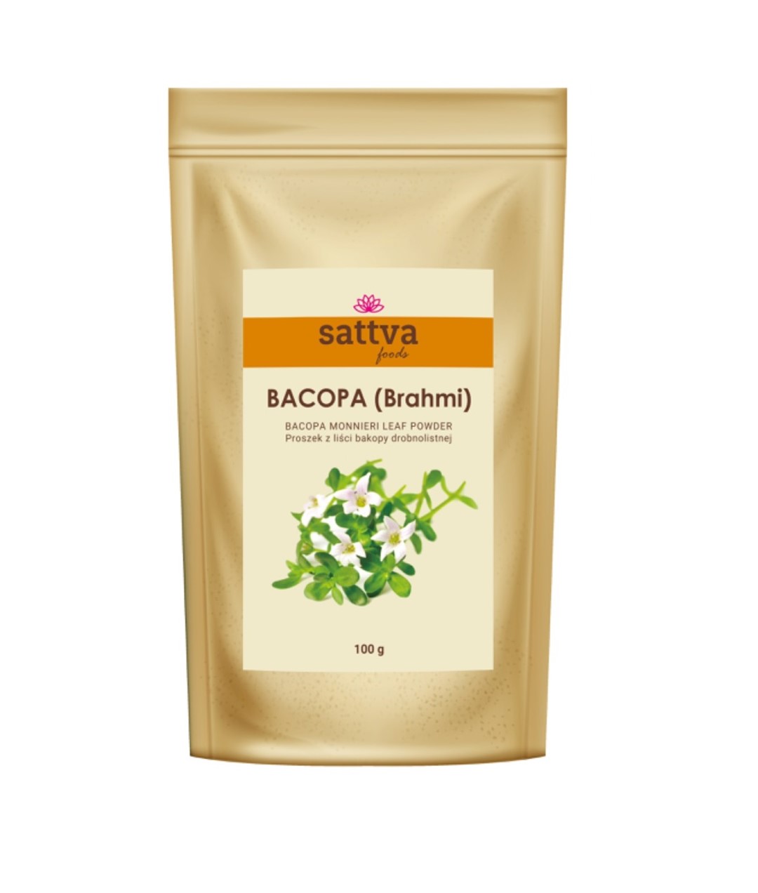 Bacopa Drobnolistna (Brahmi) W Proszku 100 G - Sattva