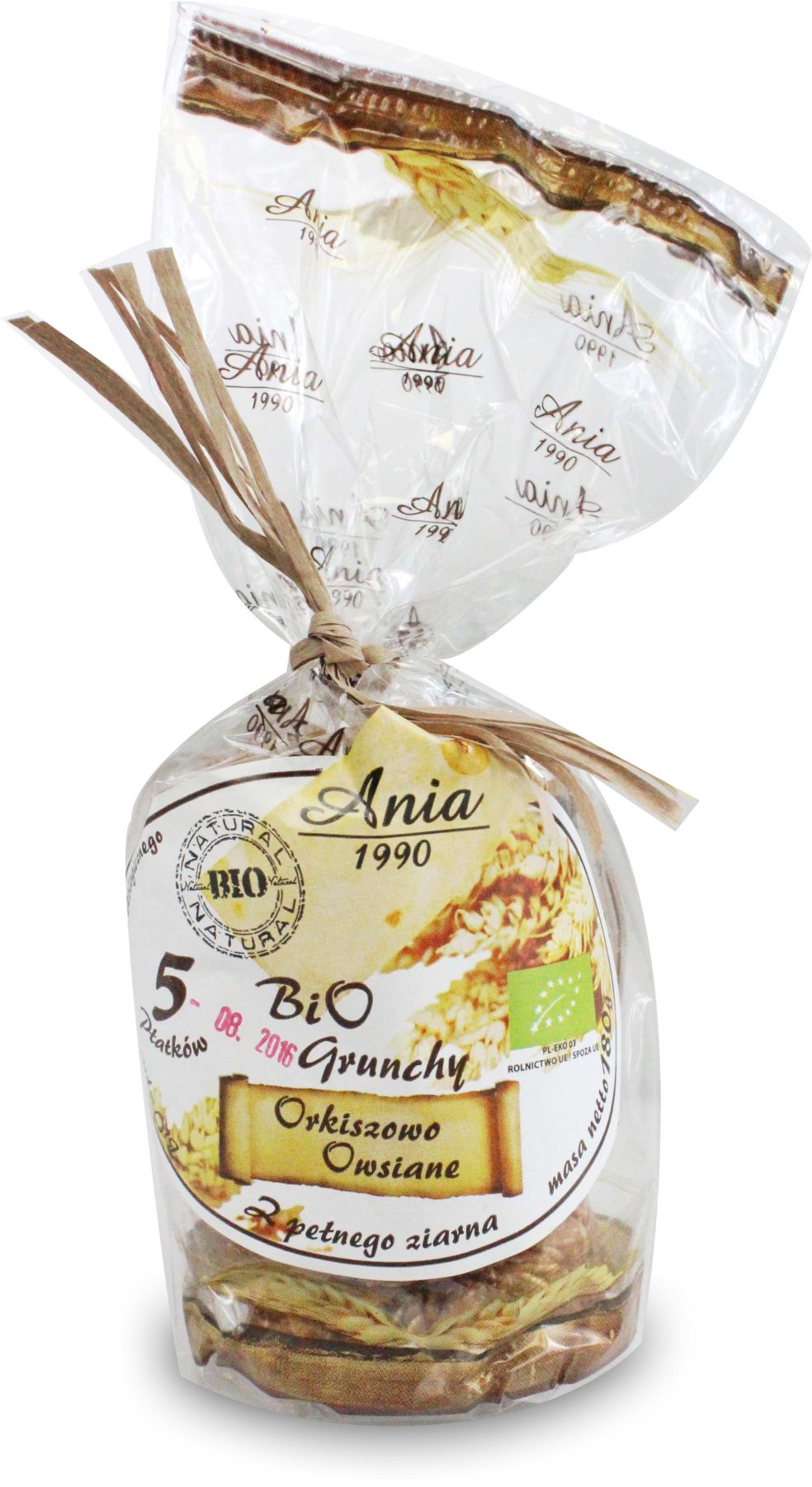 Grunchy Orkiszowo - Owsiane 5 Płatków Z Pełnego Ziarna Bio 180 G - Bio Ania