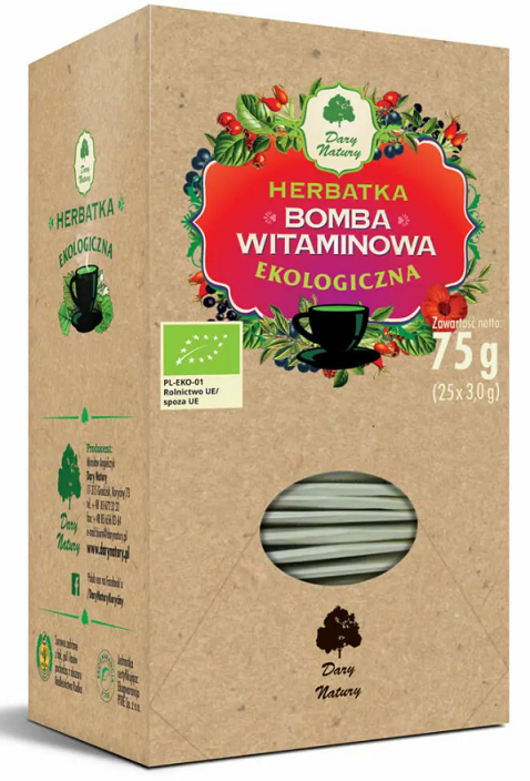 Herbatka Bomba Witaminowa Bio (25 X 3 G) 75 G - Dary Natury