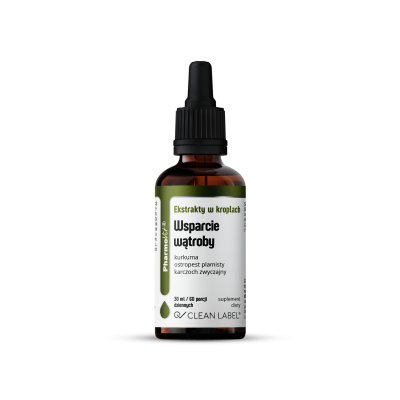 Ekstrakty W Kroplach Na Wsparcie Wątroby Bezglutenowe 30 Ml - Pharmovit (Clean Label)