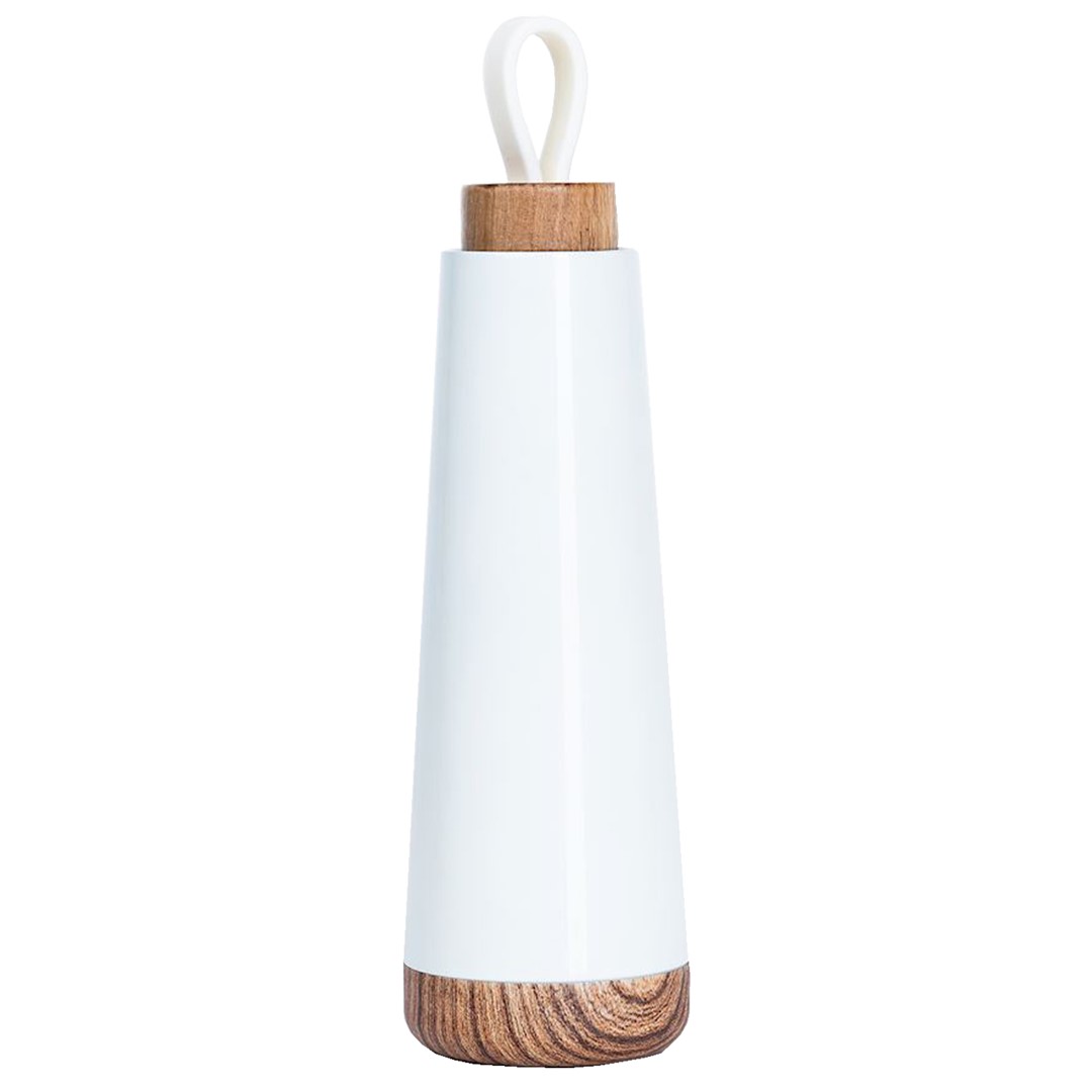 Butelka Termiczna Z Silikonowym Uchwytem Biała 500 Ml - Chic-Mic
