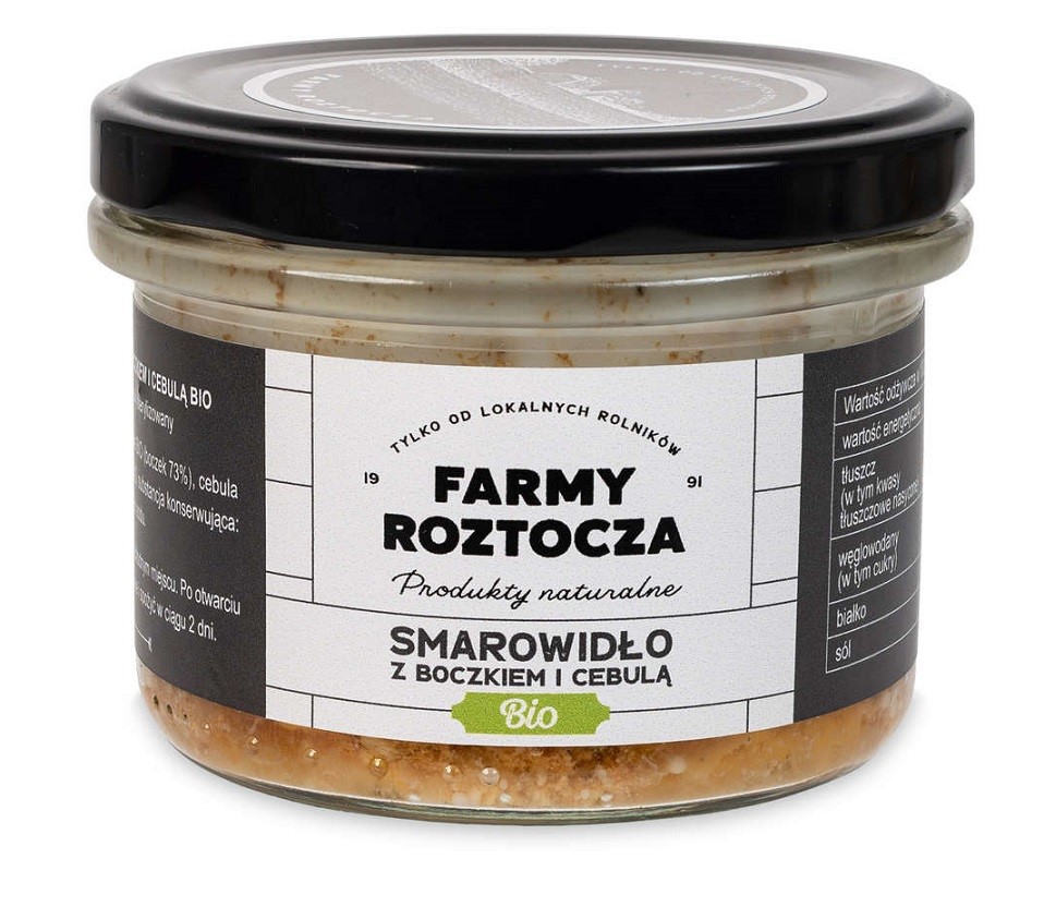Smarowidło Z Boczkiem I Cebulą Bio 180 G (Słoik)  - Farmy Roztocza