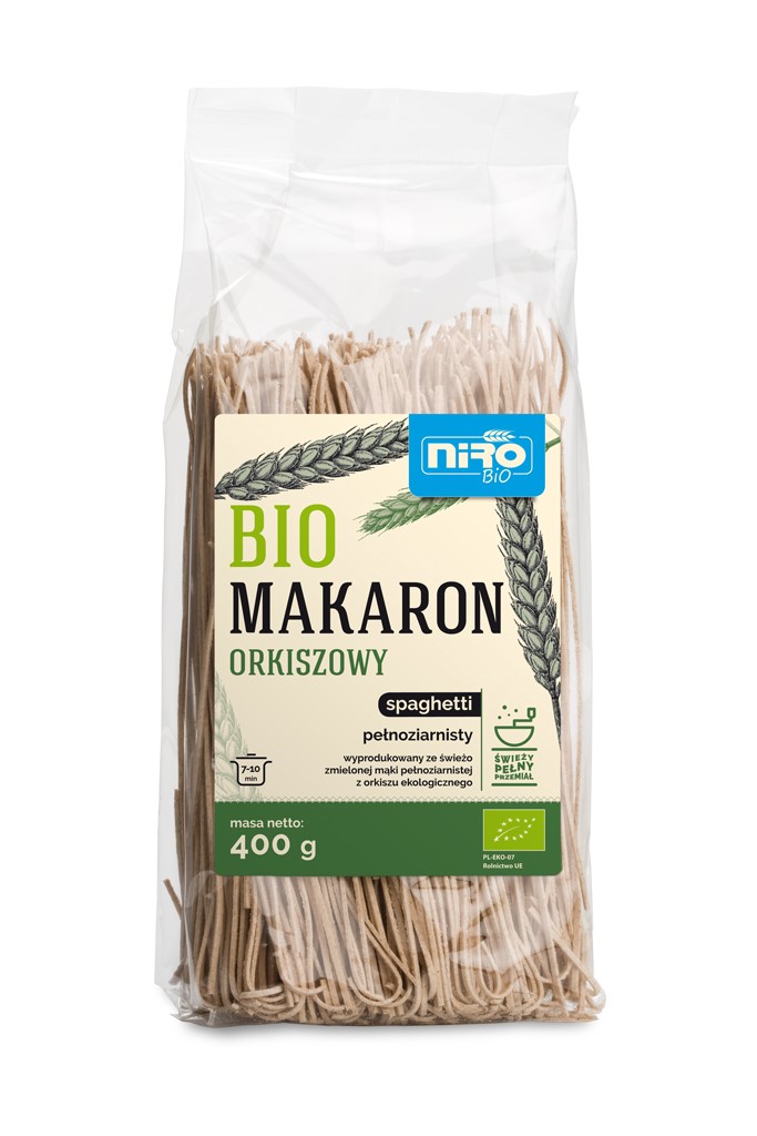 Makaron (Orkiszowy Razowy) Spaghetti Bio 400 G - Niro