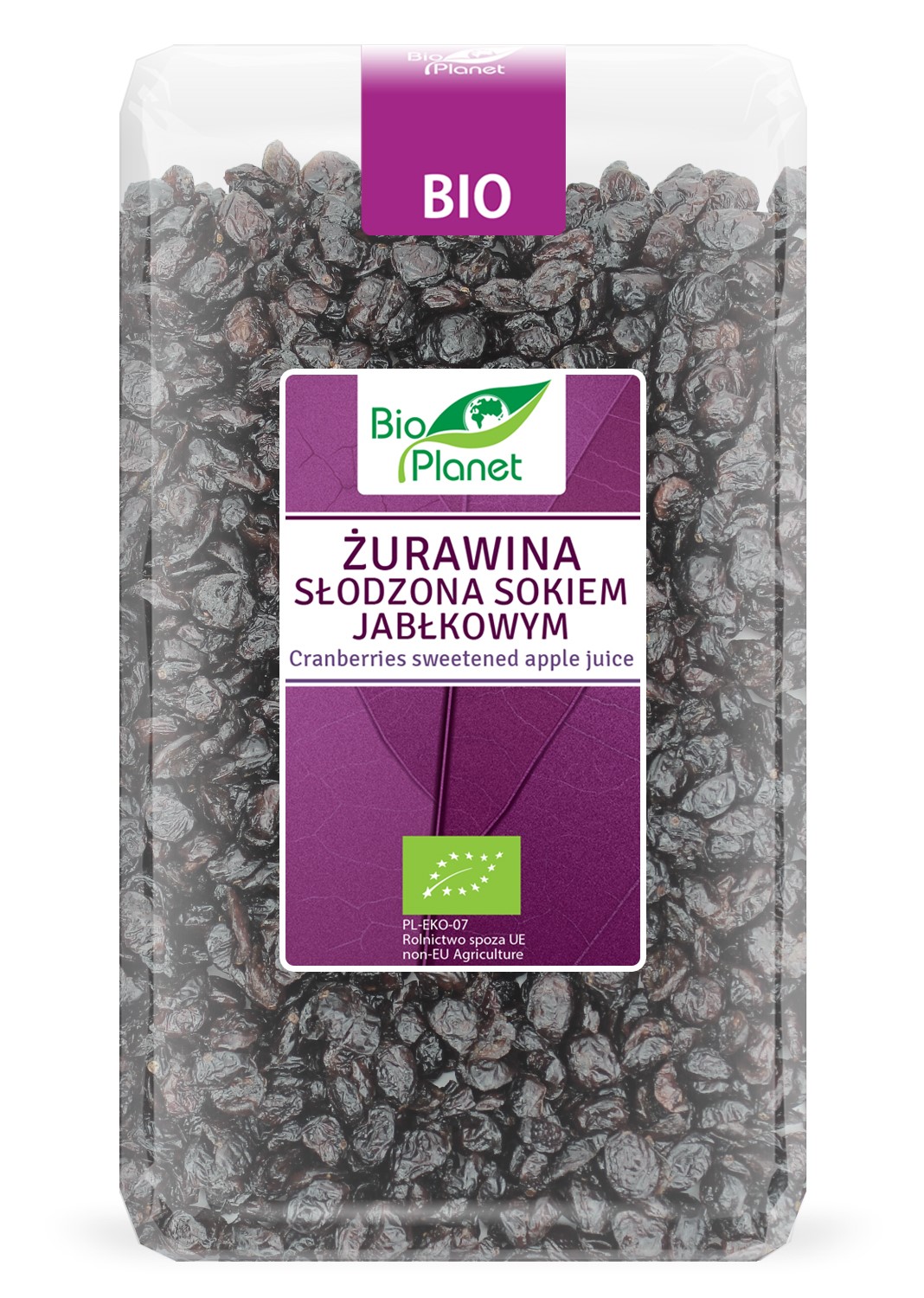 Żurawina Słodzona Sokiem Jabłkowym Bio 1 Kg - Bio Planet