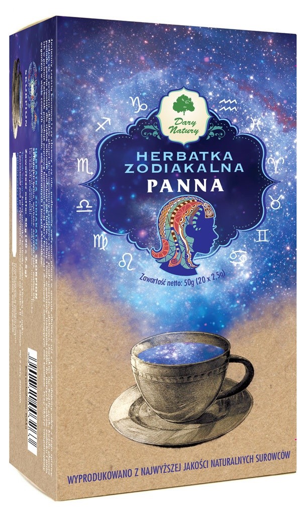 Herbatka Zodiakalna Panna (20 X 2,5 G) 50 G - Dary Natury