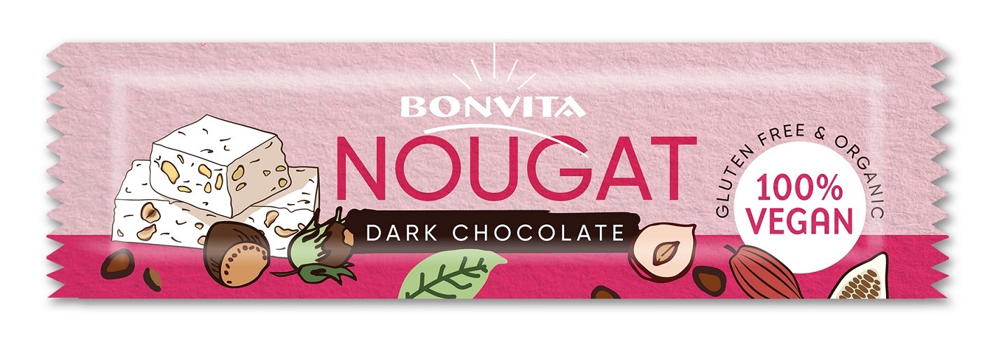 Baton Z Nadzieniem Nugatowym W Polewie Z Gorzkiej Czekolady Bezglutenowy Bio 40 G - Bonvita