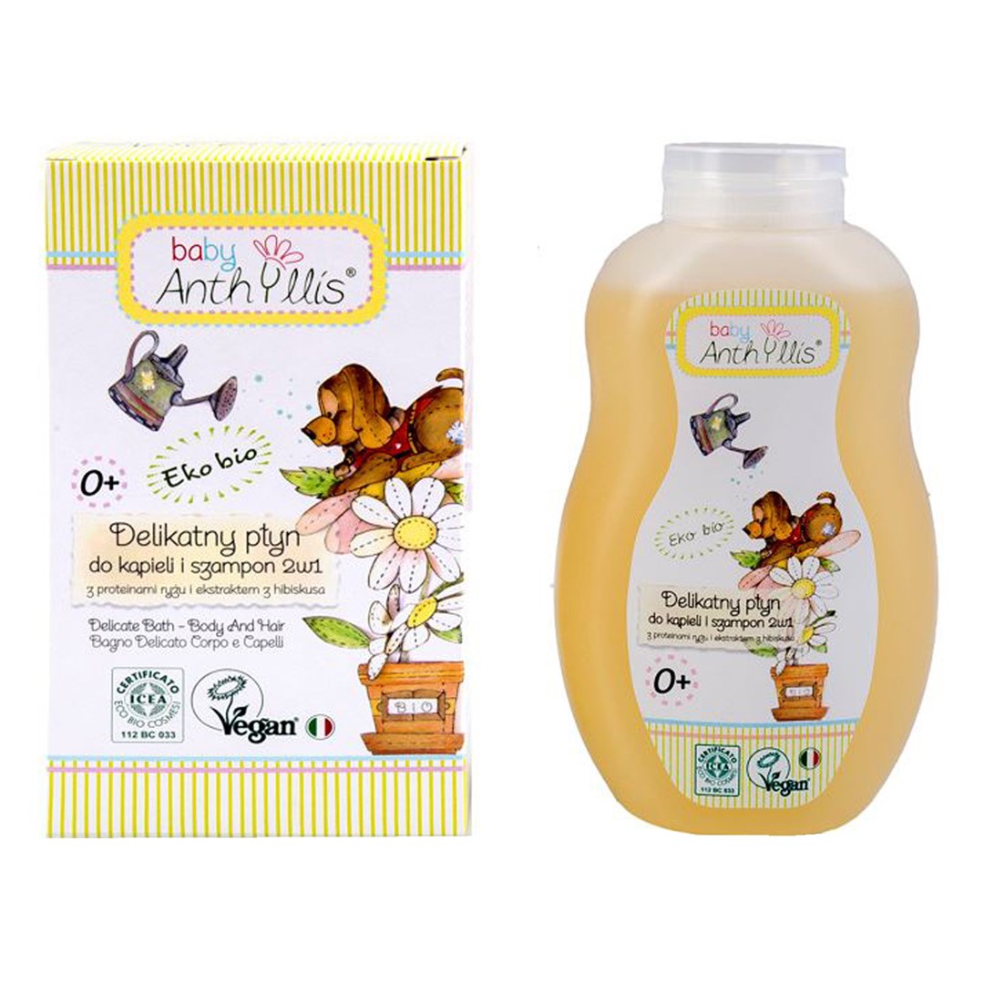 Szampon I Płyn Do Kąpieli 2W1 Proteiny Ryżu I Ekstrakt Z Hibiskusa 400 Ml - Baby Anthyllis