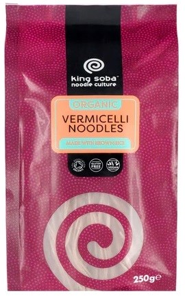 Makaron (Ryżowy Razowy Typu Noodle) Vermicelli Bezglutenowy Bio 250 G - King Soba