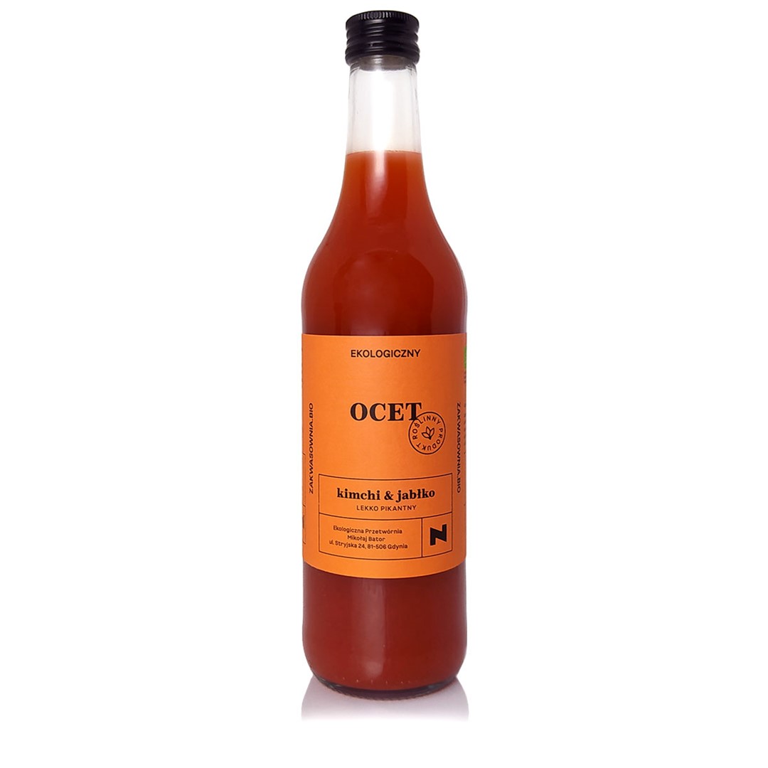 Ocet Kimchi & Jabłko Lekko Pikantny Bio 500 Ml - Delikatna (Zakwasownia)