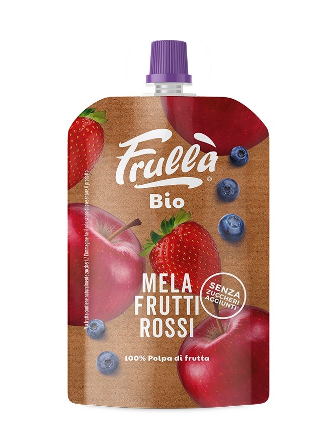 Przecier Owocowy Jabłko -  Czerwone Owoce  Bez Dodatku Cukrów Bio 100 G - Natura Nuova
