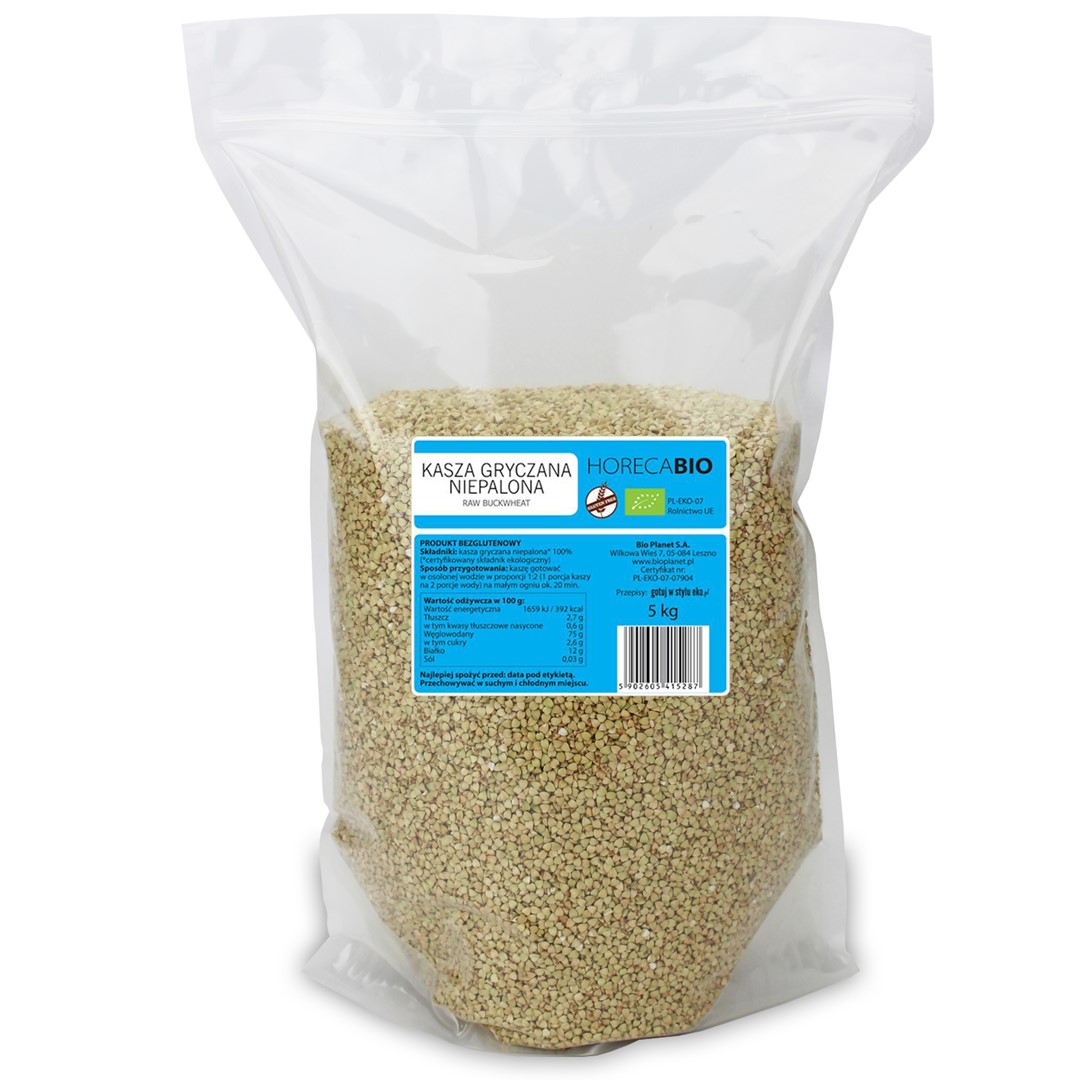 Kasza Gryczana Niepalona Bezglutenowa Bio 5 Kg - Horeca