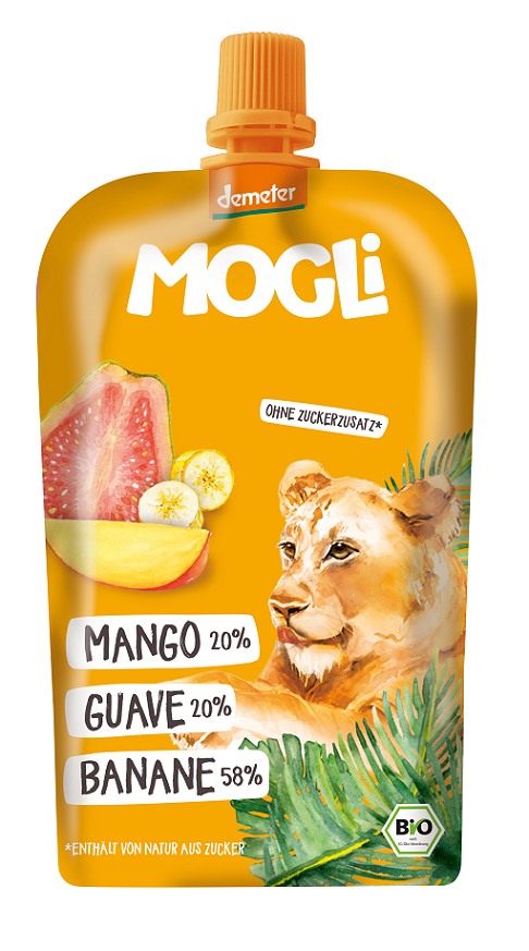 Przecier Owocowy Banan - Guawa - Mango Bez Dodatku Cukrów Demeter Bio 120 G - Mogli
