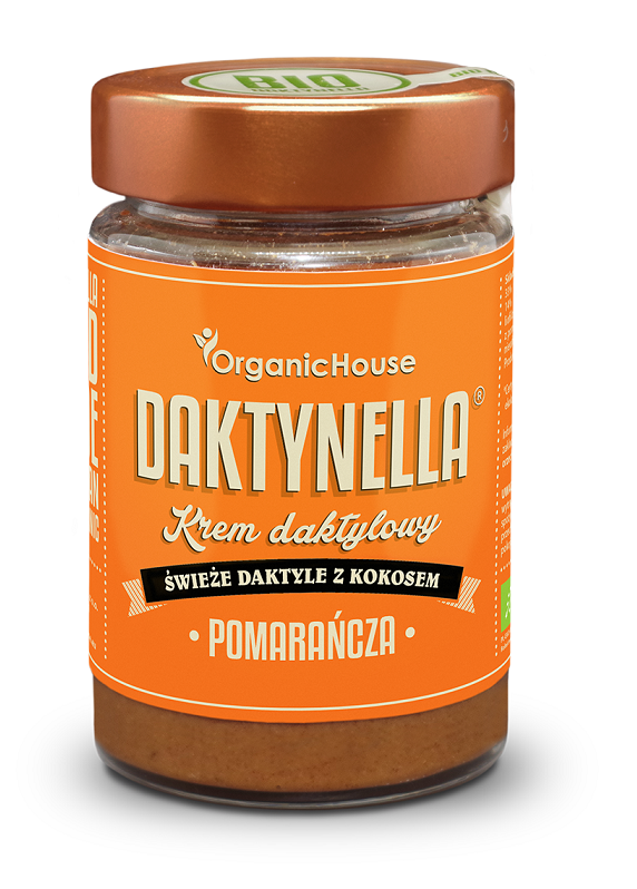 Krem Kokosowo - Daktylowy Pomarańcza Bezglutenowy Bio 190 G - Organic House (Daktynella)