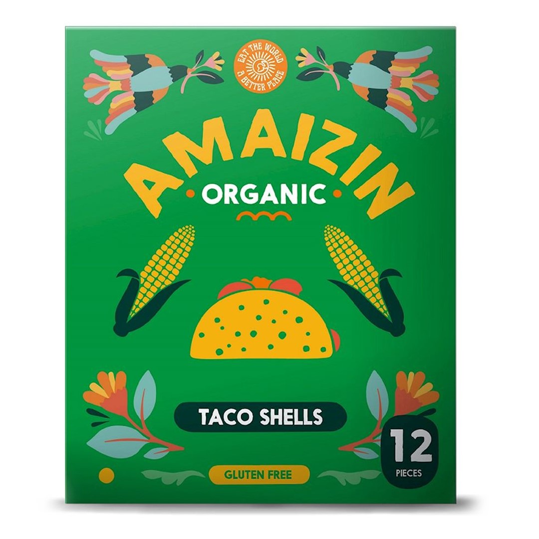 Muszle Taco Bezglutenowe Bio 150 G (12 Szt.) - Amaizin