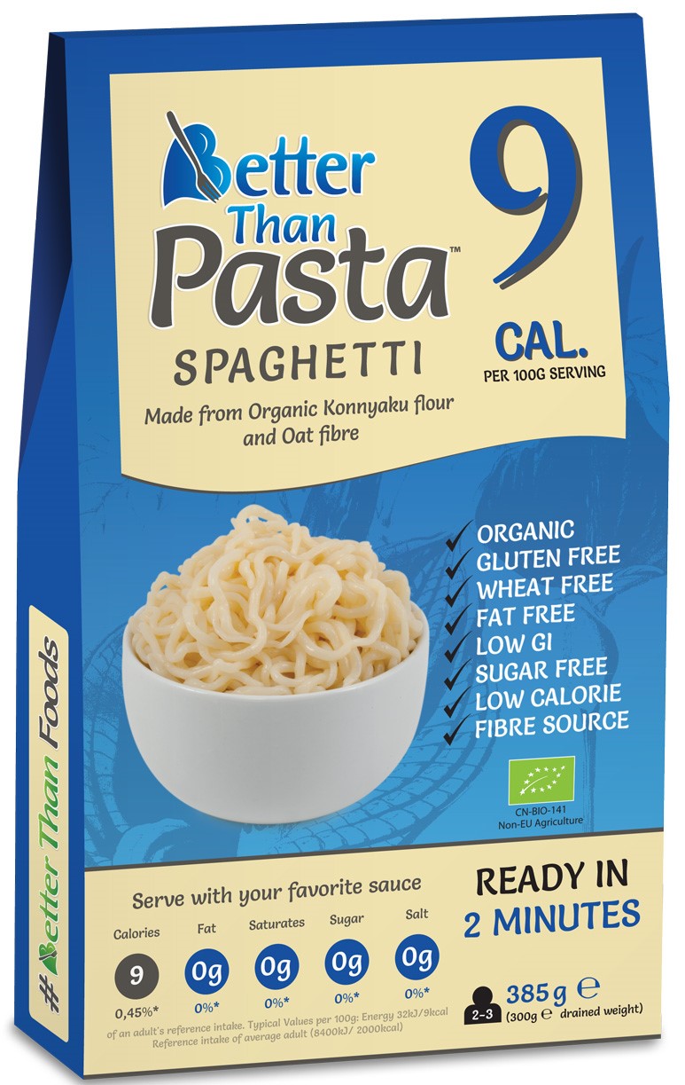 Makaron (Konjac Typu Noodle Spaghetti) Bezglutenowy Bio 385 G (300 G) - Better Than Foods